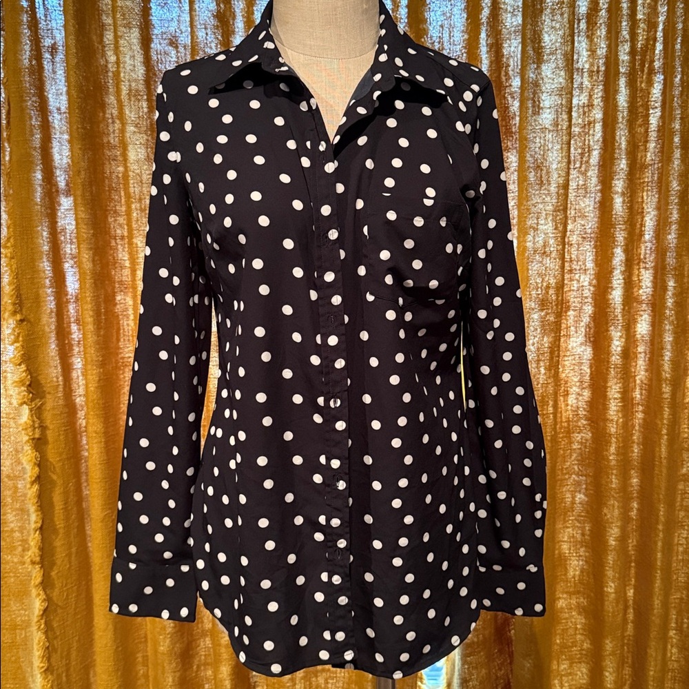 Merona Button Down Polka Dot Top